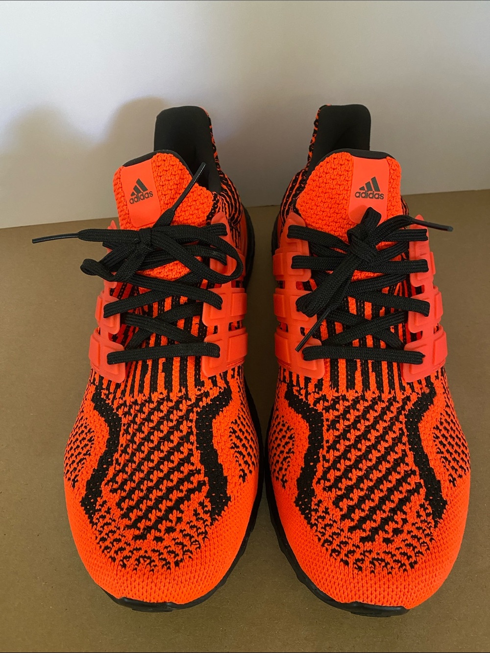 adidas Ultraboost Bright Orange and Black Running Shoes 9M